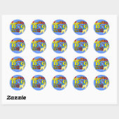 Soft_Coated_Wheaten_Terrier_Agility Ronde Sticker (Vel)