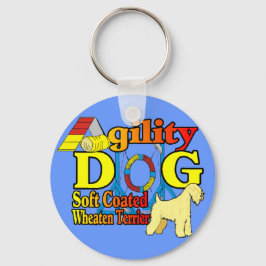 Soft_Coated_Wheaten_Terrier_Agility Sleutelhanger