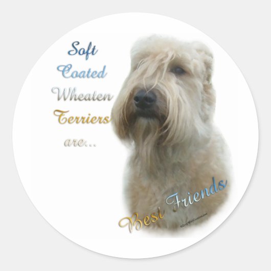 Soft Coated Wheaten Terrier Best F... - Sticker (Voorkant)