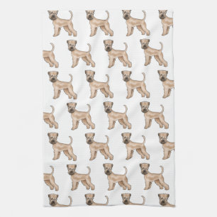 Soft-Coated Wheaten Terrier Cartoonhondpatroon Theedoek