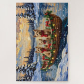 Soft Coated Wheaten Terrier Christmas Boat Holiday Legpuzzel (Verticaal)
