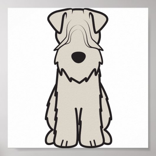 Soft Coated Wheaten Terrier Dog Cartoon Poster (Voorkant)