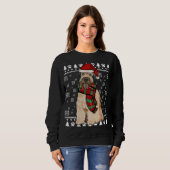 Soft Coated Wheaten Terrier Dog Santa Xmas Ugly Ch Trui (Voorkant volledig)