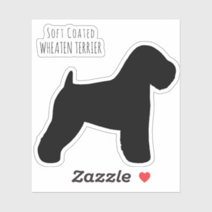 Soft Coated Wheaten Terrier Dog Silhouette Sticker
