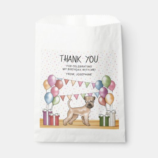 Soft-Coated Wheaten Terrier Dog Verjaardag Dank u Bedankzakje (Voorkant)