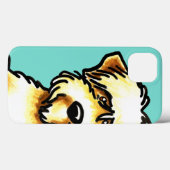 Soft Coated Wheaten Terrier Face Aqua Case-Mate iPhone Case (Achterkant (horizontaal))