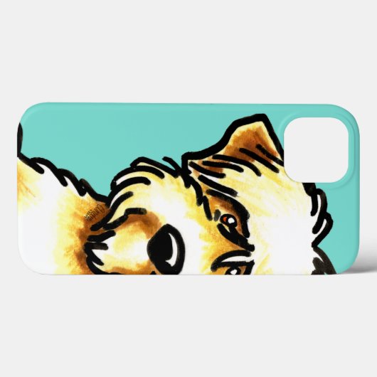 Soft Coated Wheaten Terrier Face Aqua Case-Mate iPhone Case (Achterkant (horizontaal))