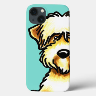 Soft Coated Wheaten Terrier Face Aqua iPhone 13 Hoesje