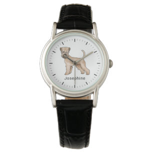 Soft-Coated Wheaten Terrier-hond met eigen naam Horloge