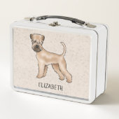 Soft-Coated Wheaten Terrier-hond op Beige met Naam (Voorkant)