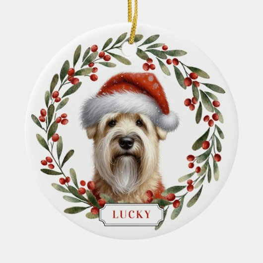 Soft Coated Wheaten Terrier keramische ornament (Voorkant)