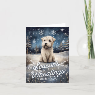 Soft Coated Wheaten Terrier Kerstkaart Feestdagen Kaart