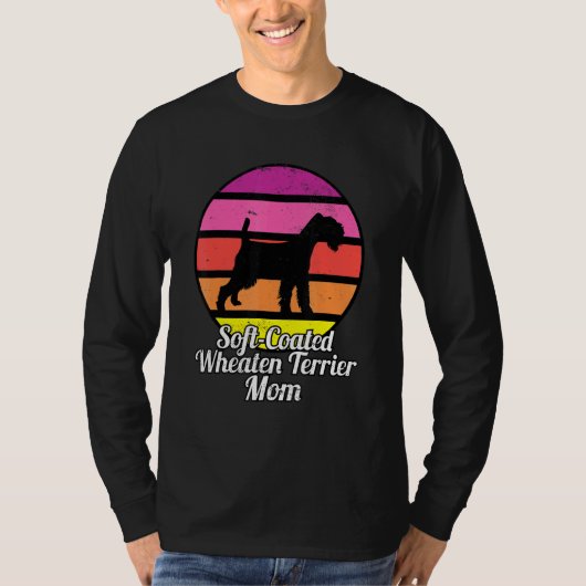 Soft Coated Wheaten Terrier Moeder I Retro Terrier T-shirt (Voorkant)