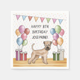 Soft-Coated Wheaten Terrier Pastel Gelukkige Verja Servet