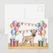 Soft-Coated Wheaten Terrier Pastel Kleuren Verjaar Briefkaart (Voorkant / Achterkant)