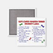 SOFT-COATED WHEATEN TERRIER Property Laws 2 Magneet (Voorkant / Achterkant)