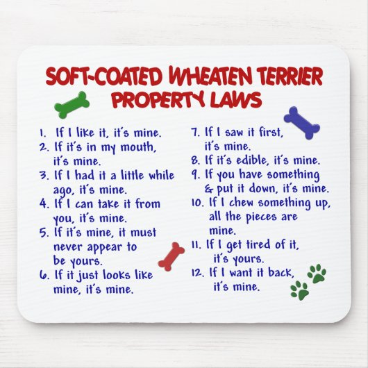 SOFT-COATED WHEATEN TERRIER Property Laws 2 Muismat (Voorkant)