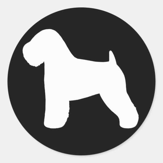 Soft Coated Wheaten Terrier Ronde Sticker (Voorkant)