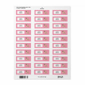 Soft-Coated Wheaten Terrier Roze Harten En Tekst Etiket (Full Sheet)