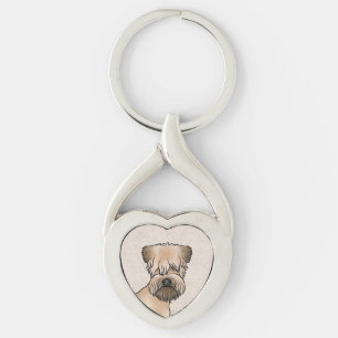Soft-Coated Wheaten Terrier Schattige Cartoon Hond Sleutelhanger