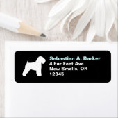 Soft Coated Wheaten Terrier Silhouette Address Etiket (Insitu)