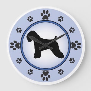 Soft Coated Wheaten Terrier Silhouette Grote Klok
