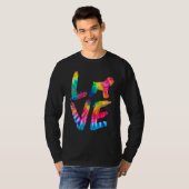 Soft Coated Wheaten Terrier Tie Dye Love Dog Mam T-shirt (Voorkant volledig)