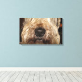 soft coated wheaton terrier.png canvas afdruk (Insitu (Houten vloer))