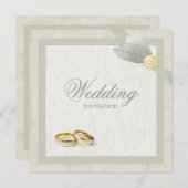 Soft Collage Weddenschap Bands-uitnodiging Kaart (Voorkant / Achterkant)