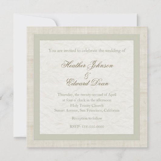 Soft Collage Weddenschap Bands-uitnodiging Kaart (Achterkant)