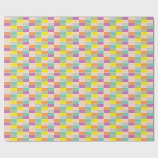 Soft Color Checkerboard Cadeaupapier (Vlak)