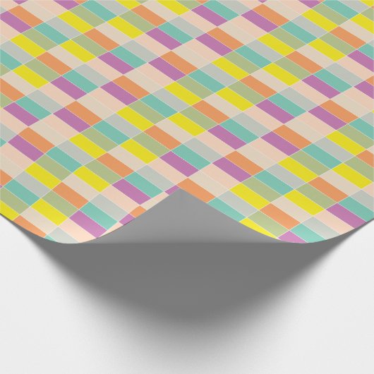 Soft Color Checkerboard Cadeaupapier (Hoek)