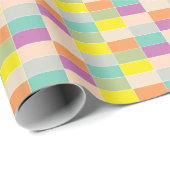 Soft Color Checkerboard Cadeaupapier (Rol Hoek)