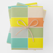 Soft Color Checkerboard Inpakpapier Vel (In situ)