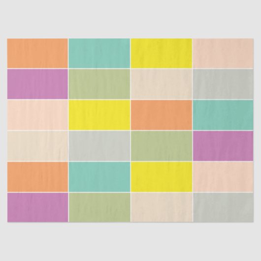 Soft Color Checkerboard Tissuepapier (Voorkant)