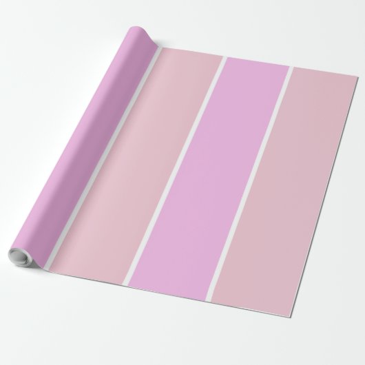 Soft Color Vertical Stripe Pattern Design Cadeaupapier (Uitgerold)