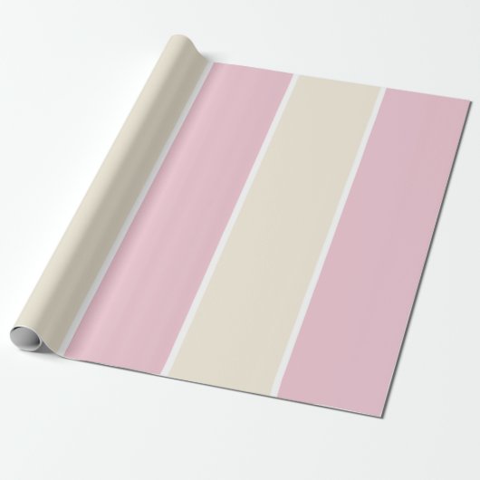 Soft Color Vertical Stripe Pattern Design Cadeaupapier (Uitgerold)