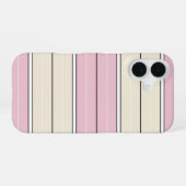 Soft Color Vertical Stripe Pattern Design iPhone 16 Hoesje (Achterkant horizontaal)