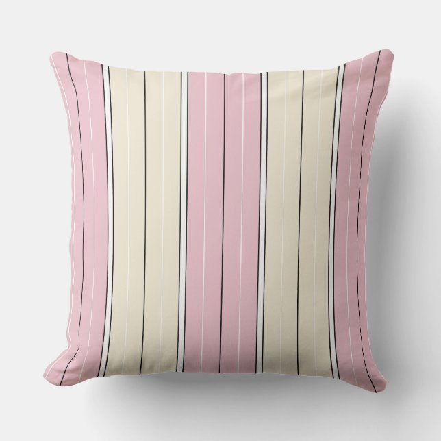 Soft Color Vertical Stripe Pattern Design Kussen (Voorkant)