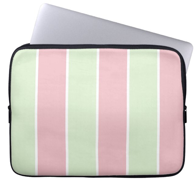 Soft Color Vertical Stripe Pattern Design Laptop Sleeve (Voorkant)