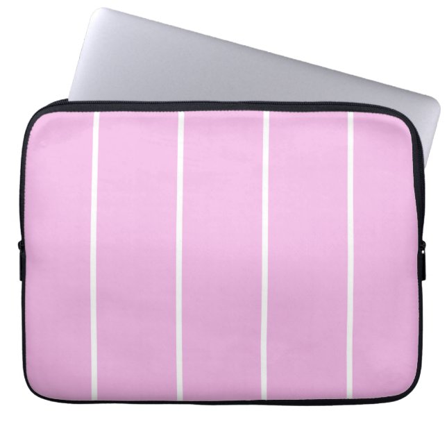 Soft Color Vertical Stripe Pattern Design Laptop Sleeve (Voorkant)