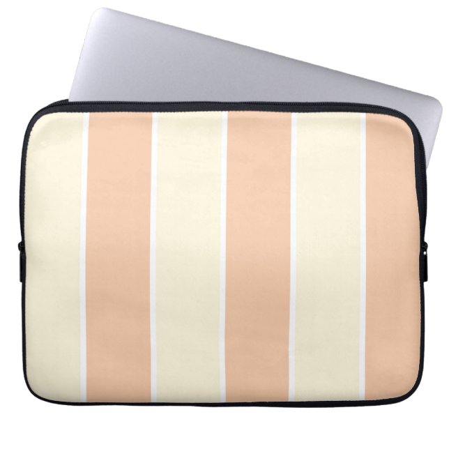 Soft Color Vertical Stripe Pattern Design Laptop Sleeve (Voorkant)