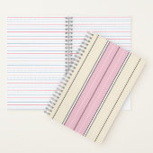 Soft Color Vertical Stripe Pattern Design Notitieboek (Binnen)