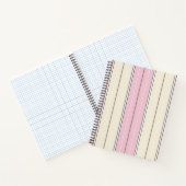 Soft Color Vertical Stripe Pattern Design Notitieboek (Binnen)