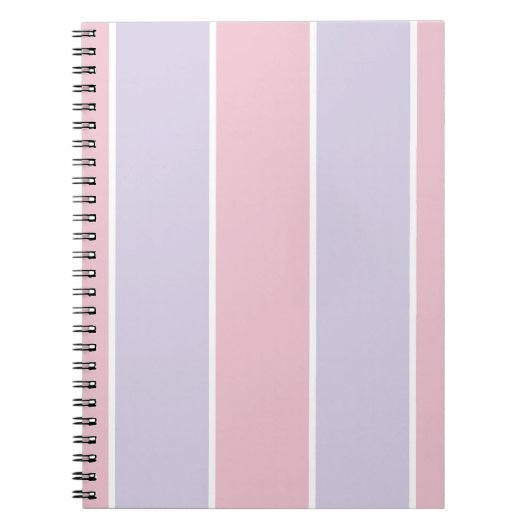 Soft Color Vertical Stripe Pattern Design Notitieboek (Voorkant)