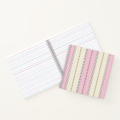 Soft Color Vertical Stripe Pattern Design Notitieboek (Binnen)