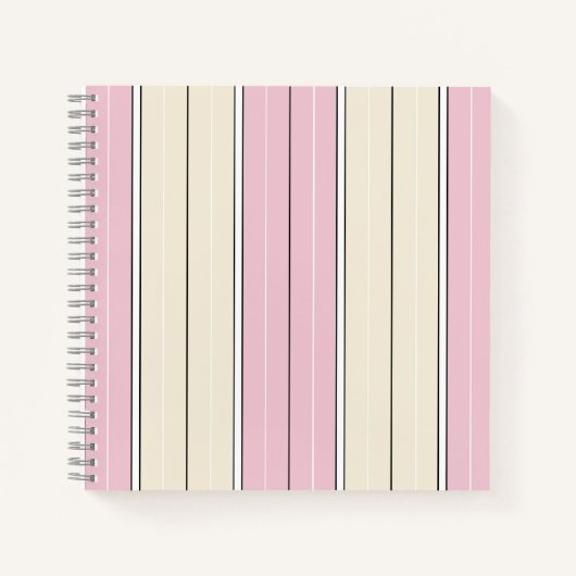 Soft Color Vertical Stripe Pattern Design Notitieboek (Voorkant)