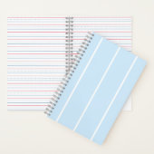 Soft Color Vertical Stripe Pattern Design Notitieboek (Binnen)