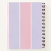 Soft Color Vertical Stripe Pattern Design Notitieboek (Achterkant)