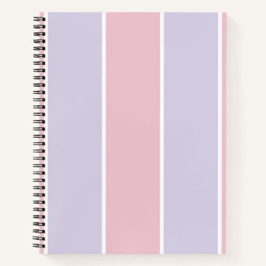 Soft Color Vertical Stripe Pattern Design Notitieboek (Voorkant)